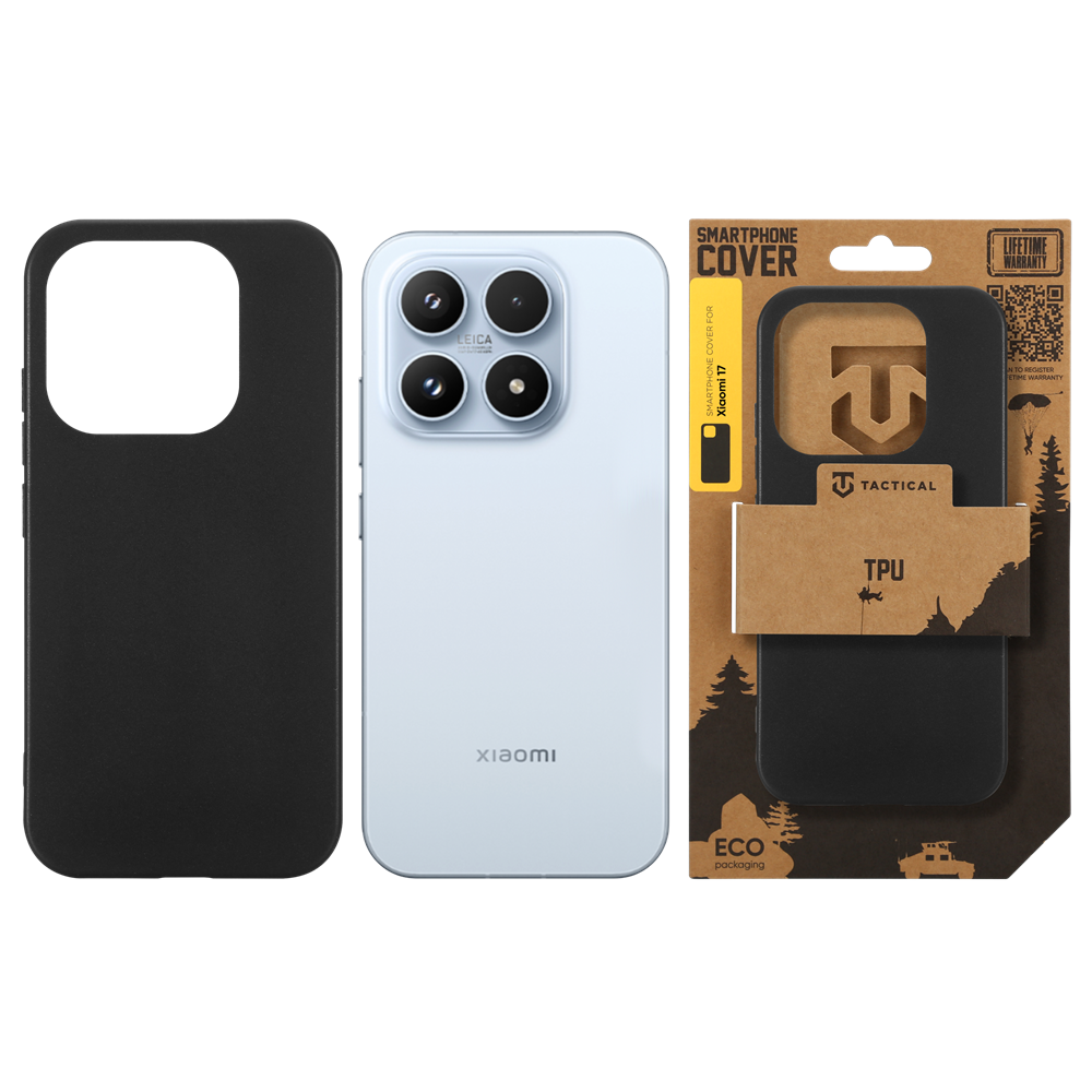 Tactical TPU Cover for Xiaomi 17 Black - imagine 3