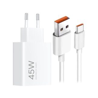 Xiaomi MDY-17-EF USB-A 45W Travel Charger + Data Cable USB-C 6A White (Bulk)