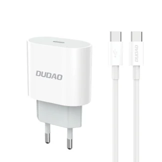 Dudao A14EUC PD 20W USB-C Wall Charger with Cable - White